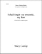 I Shall Forget You Presently, My Dear SATB choral sheet music cover